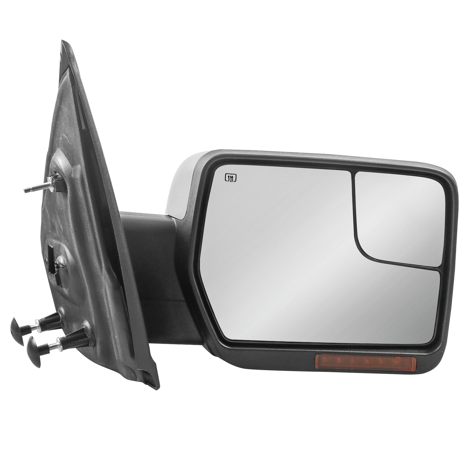1 Pair Chrome Tow Side View Mirrors For 04-14 Ford F-150 with Sequential Signal