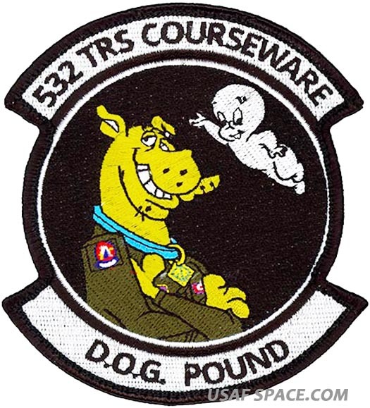 USAF 532nd TRAINING SQ - D.O.G. POUND MORALE - VAFB MISSILE TRAIN ORIGINAL PATCH