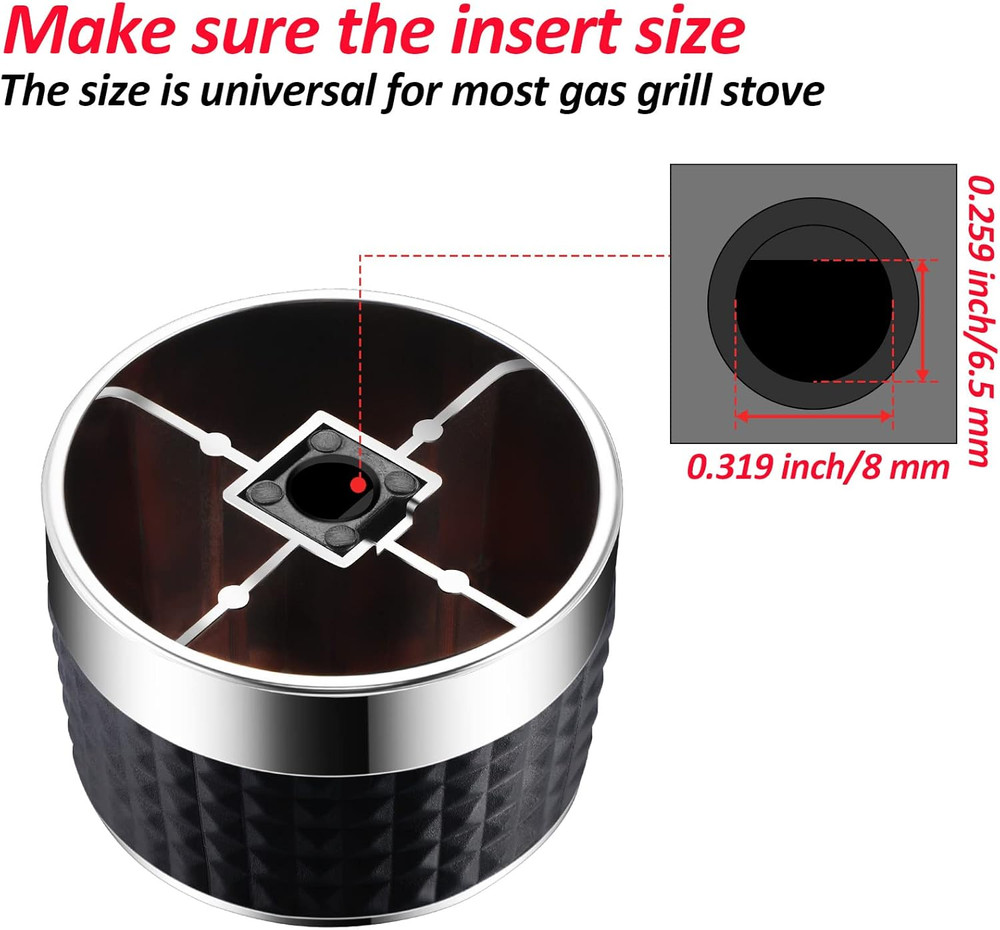 4 Pieces Gas Grill Knob BBQ Control Knobs Replacement Rotating Switch Gas Stove