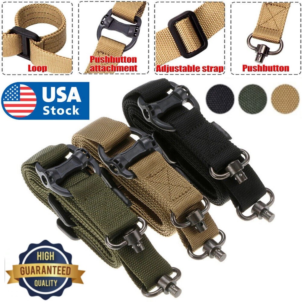 Retro Adjust Tactical Quick Detach QD 1 2 Point Multi Mission 1.2" Rifle Sling