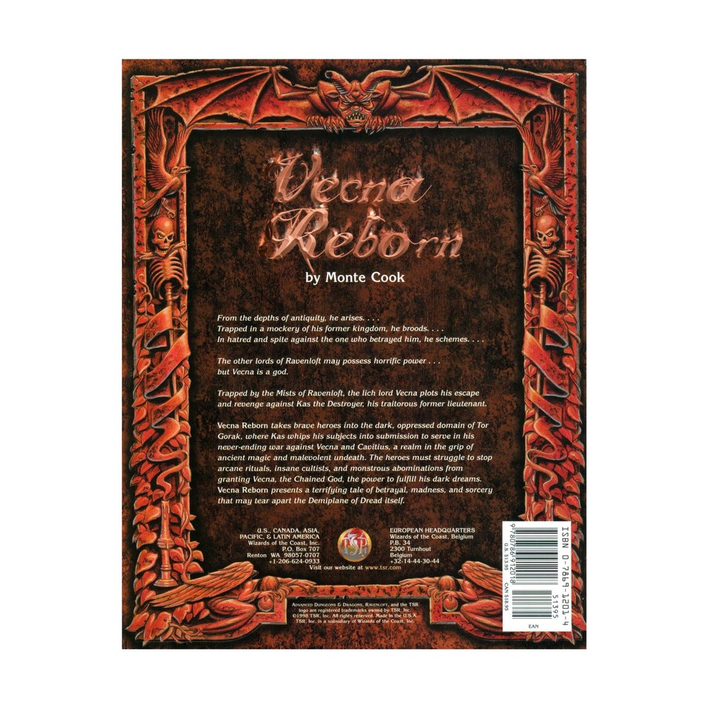 TSR Ravenloft Vecna Reborn VG+