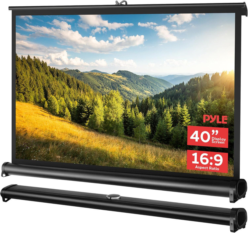Portable Projector Screen 40 Inch - Versatile Mobile Stand, Easy Pull-Out, Light