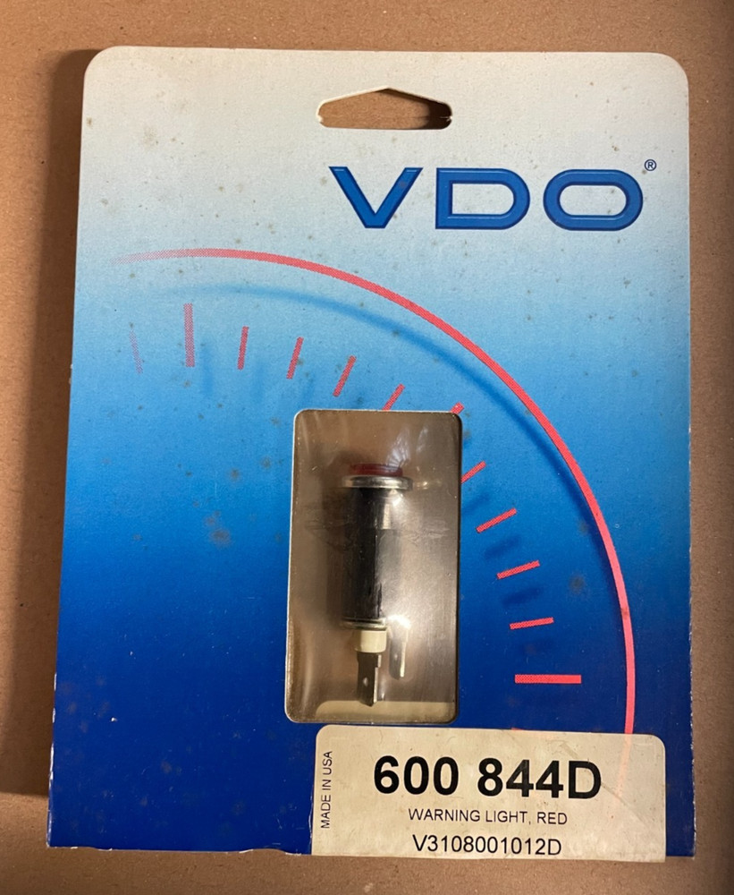 VDO Warning Light, Red, Part # 600-844, 600-844D