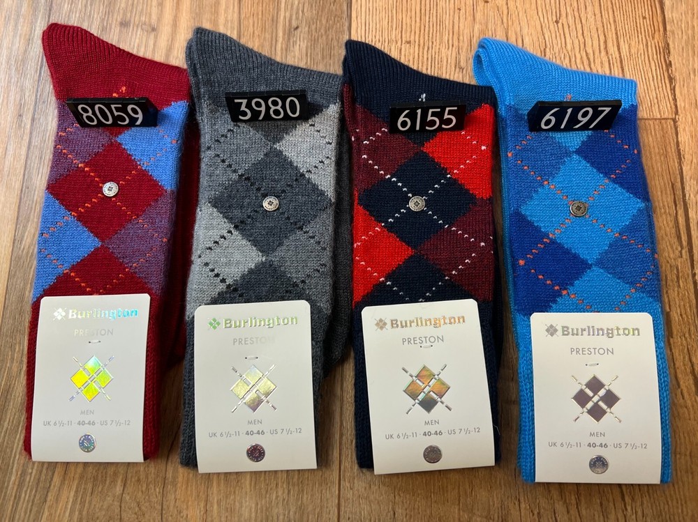 Burlington Mens Preston Argyle Socks