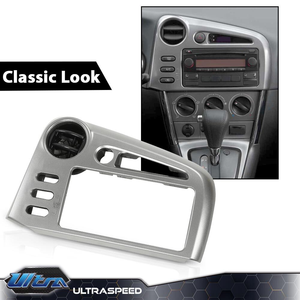 Fit For 2003-2008 Toyota Matrix/Pontiac Vibe Center Dash Radio Bezel Trim Silver