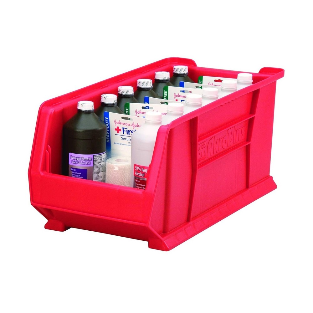 Akro-Mils 30287 Super-Size AkroBins Plastic Storage Bins, Space-Saving Stacka...