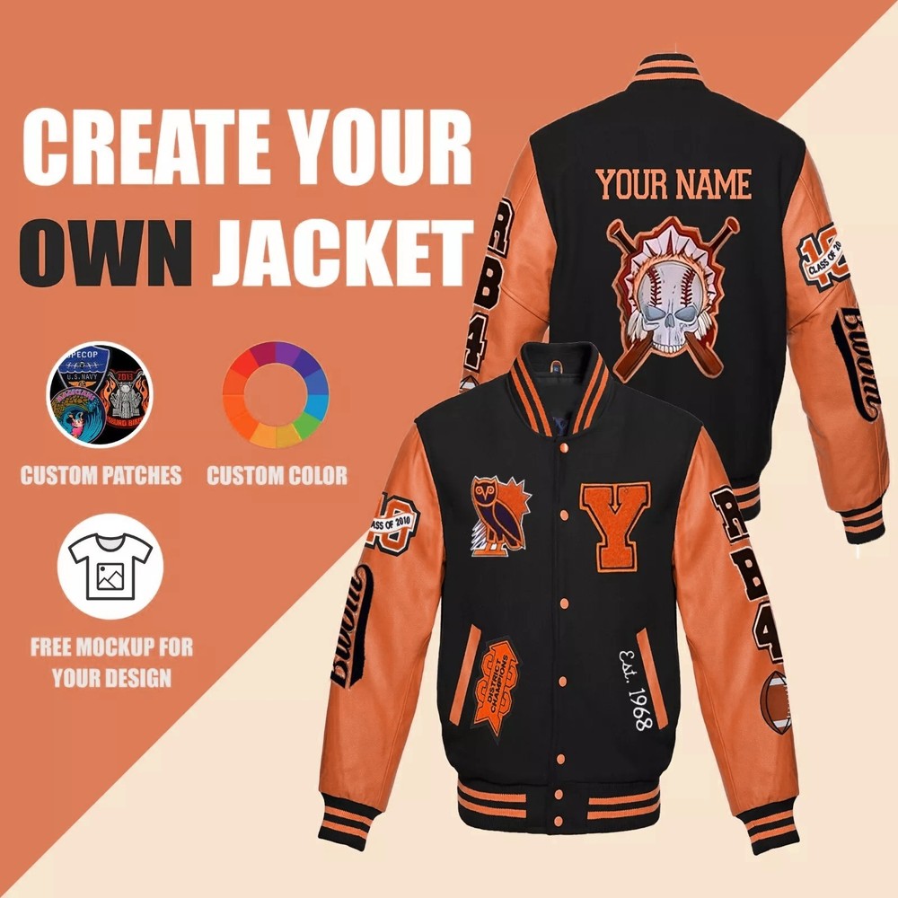 Custom Satin Jacket Personalized Jacket Varsity Jacket Embroidered Jacket