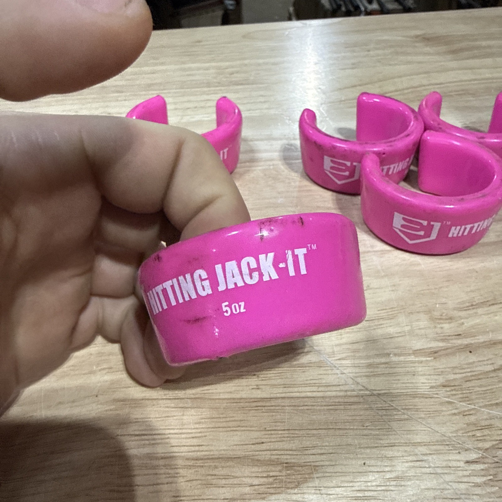 Lot of 5 - Hitting Jack-It Bat Weights 5 oz Each Pink