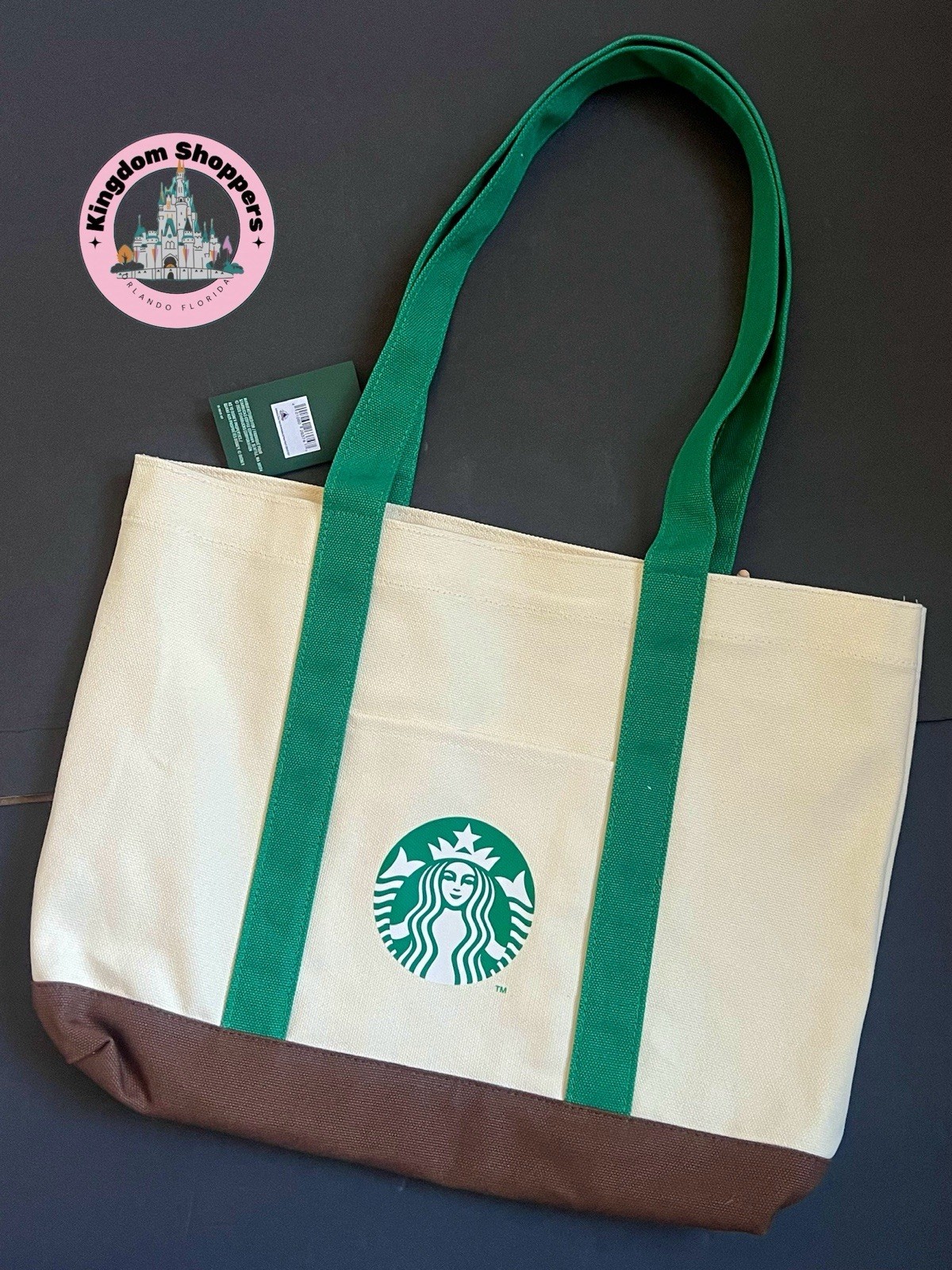 2026 Disney Parks Starbucks Park Days & Lattes Tote Bag & Bear Lid Stopper Charm