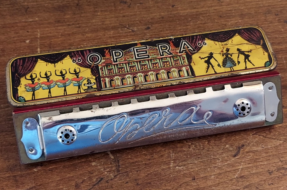 Vintage Opera Harmonica- West German US Zone w/ Box