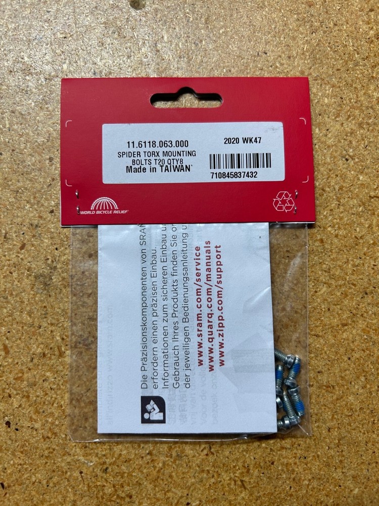 Sram Spider Torx Mounting Bolts T20