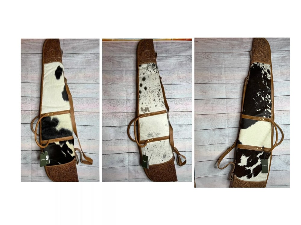 MYRA ~ TOOLED ~ LEATHER ~ COWHIDE ~ SOFT ~ RIFLE ~ STORAGE ~ CASE