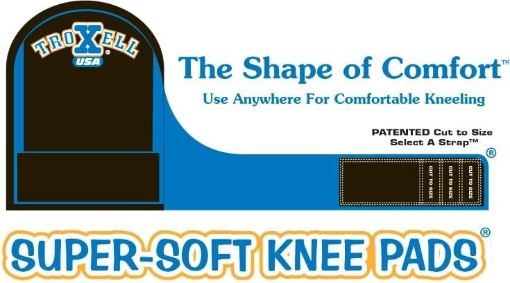 TROXELL USA SuperSoft Medium Royal Knee Pads - Comfortable, Adjustable