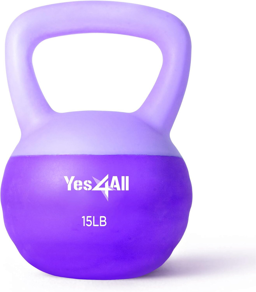 Soft Kettlebell, PVC Kettlebells Exercise Weights & Color-Coded Strength Trainin