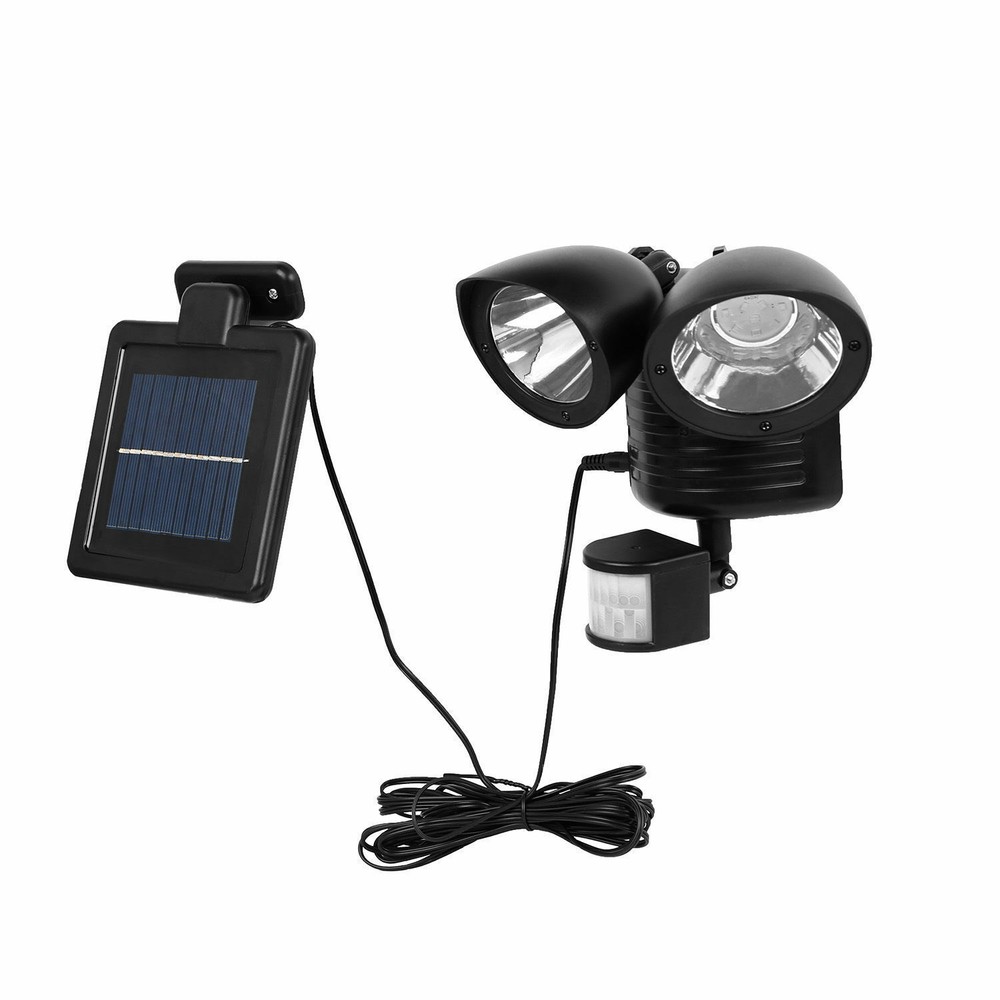 22 LED Dual Security Detector Solar Spot Light Motion Sensor Outdoor Floodlight