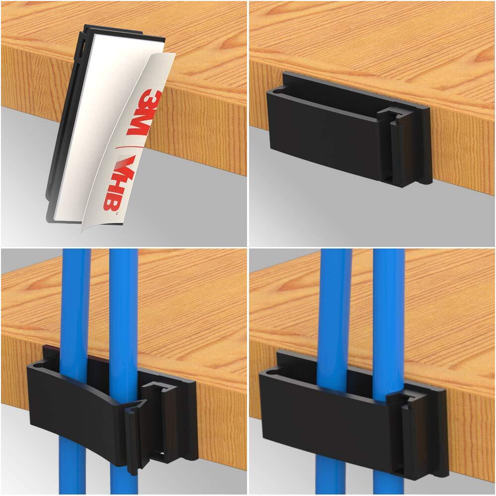 Cable Clips with Strong Self-Adhesive Multipurpose Wire Clamps for Cable Mana...