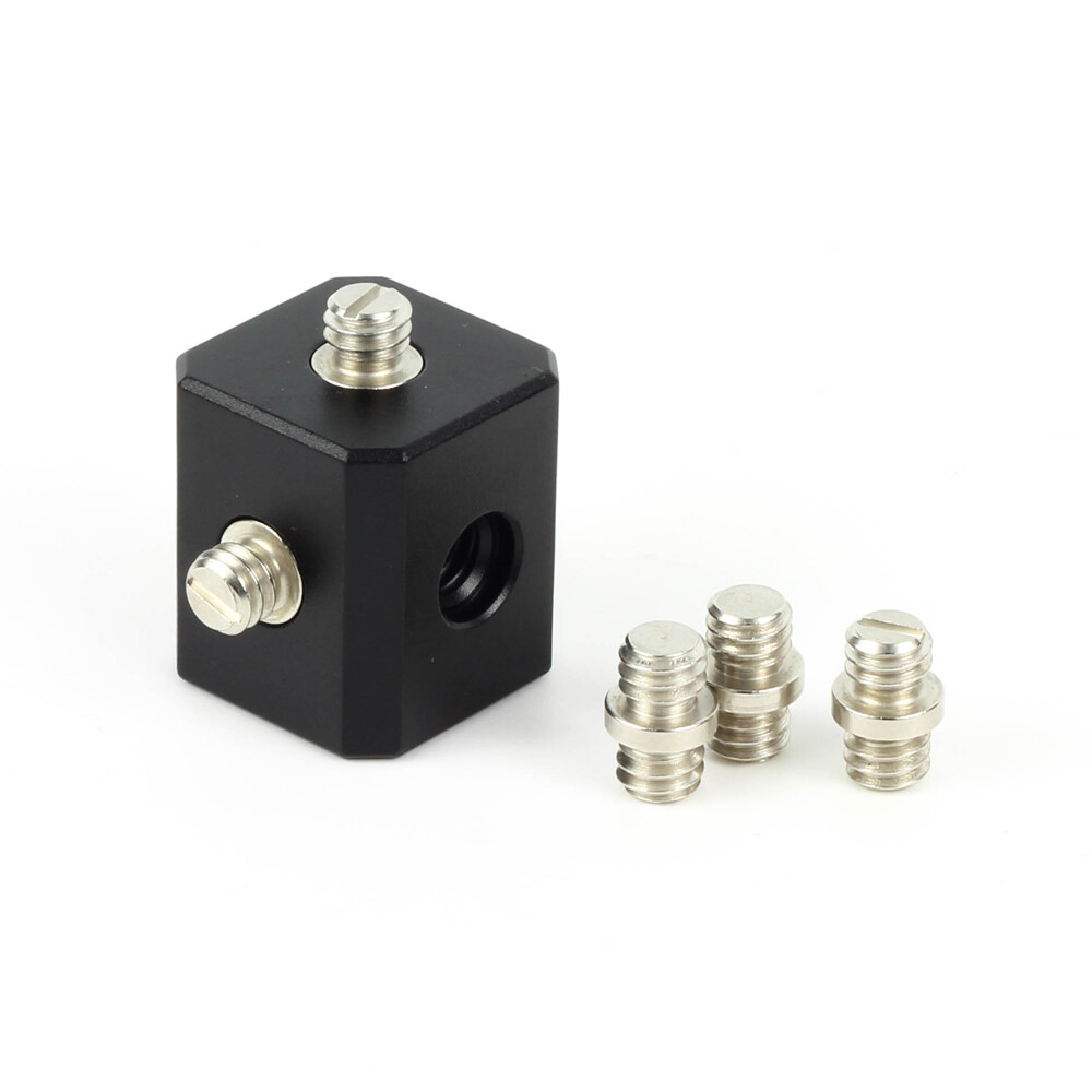 1/4" Bracket Cubic Mount Cube fr Tripod Camera Rig Cage LED Light Bouncer DIY