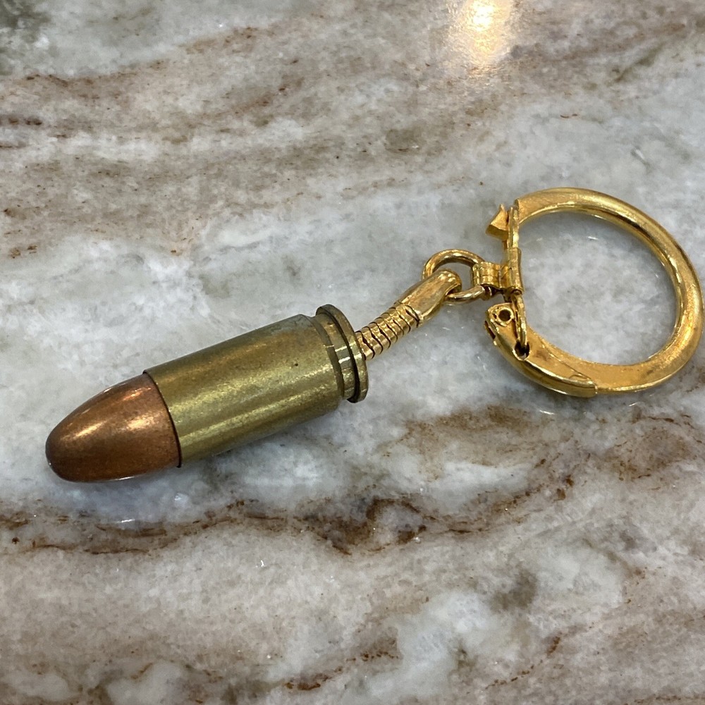 Browning Gun Bullet Keychain Key Ring Luger 9mm