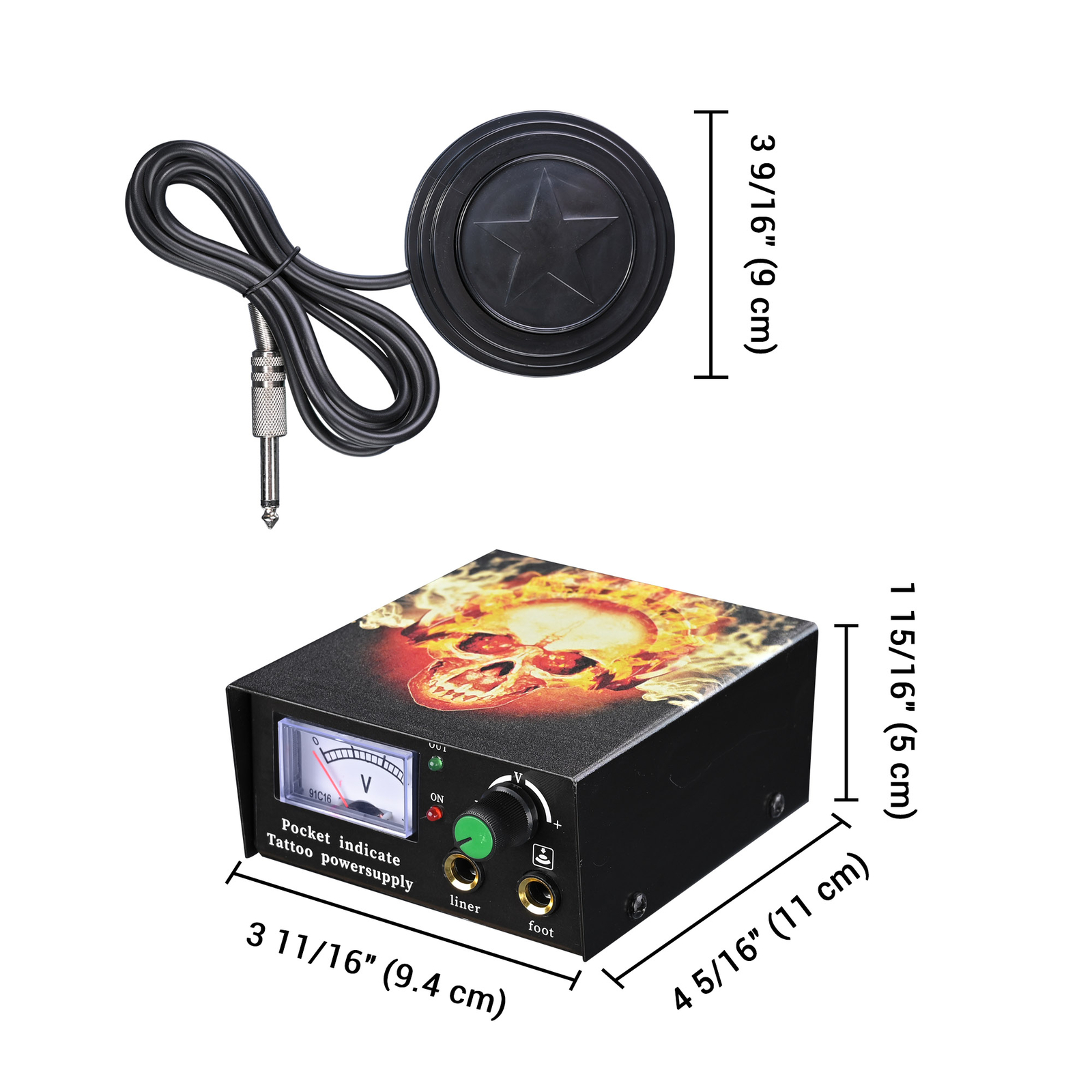 Complete Tattoo Gun Starter Kit 4 Machine 40 Inks Needles Grip Power Supply Tips