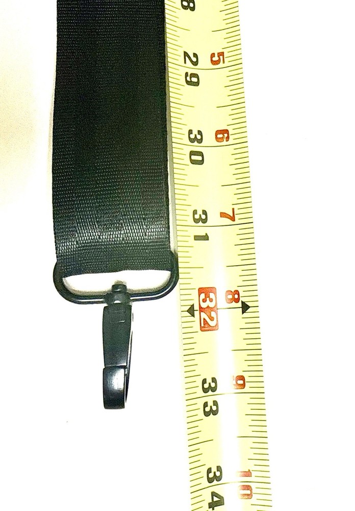 Adjustable Black Nylon Strap With Metal Clasps