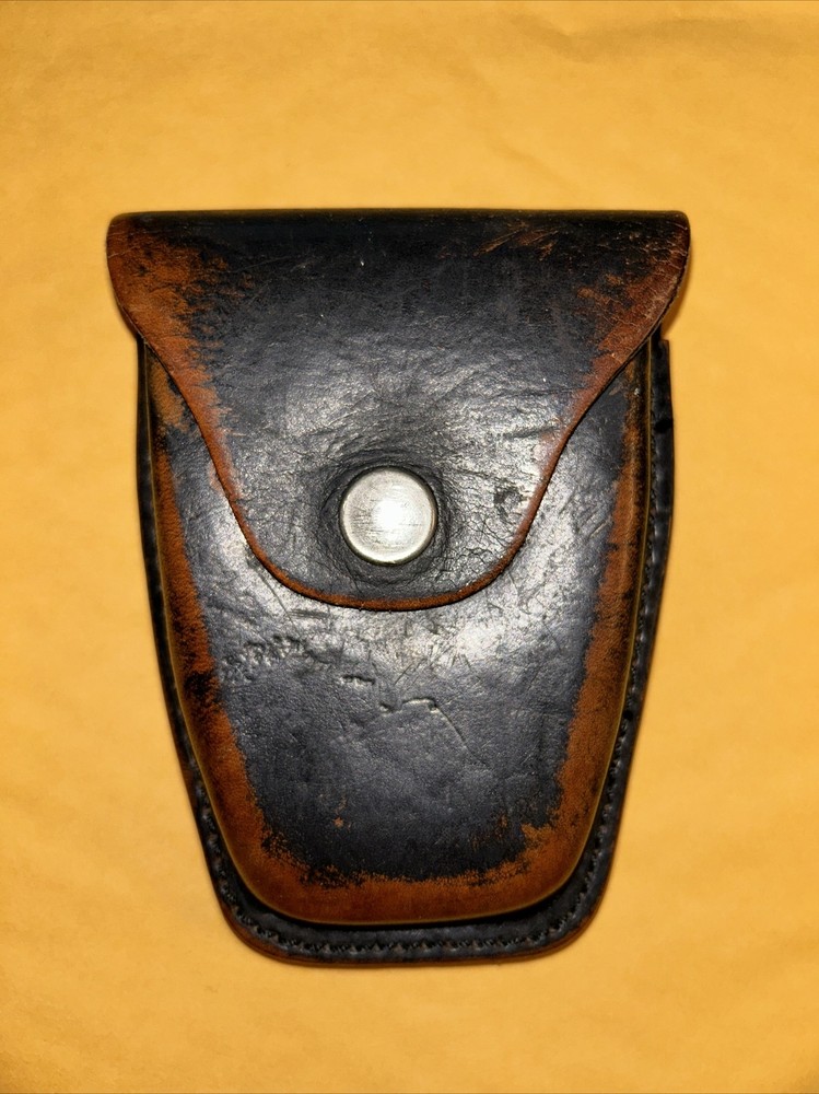 Genuine Leather Handcuff Pouch Case Holster Holder