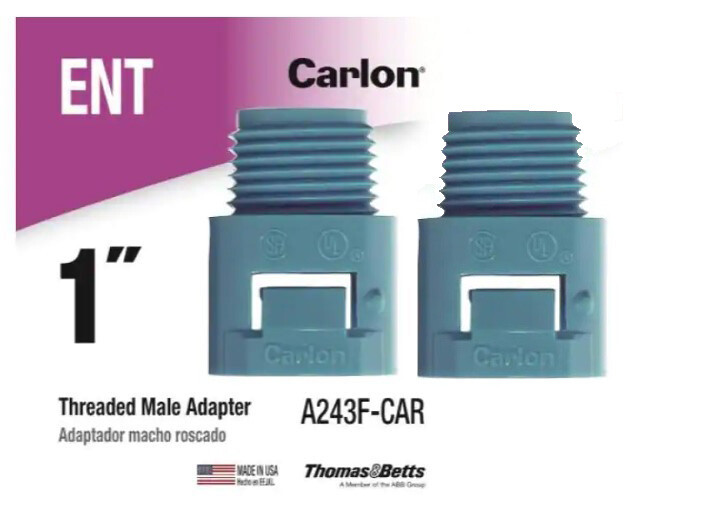 Carlon A243F 1" ENT Coupling 1 or 2 pack