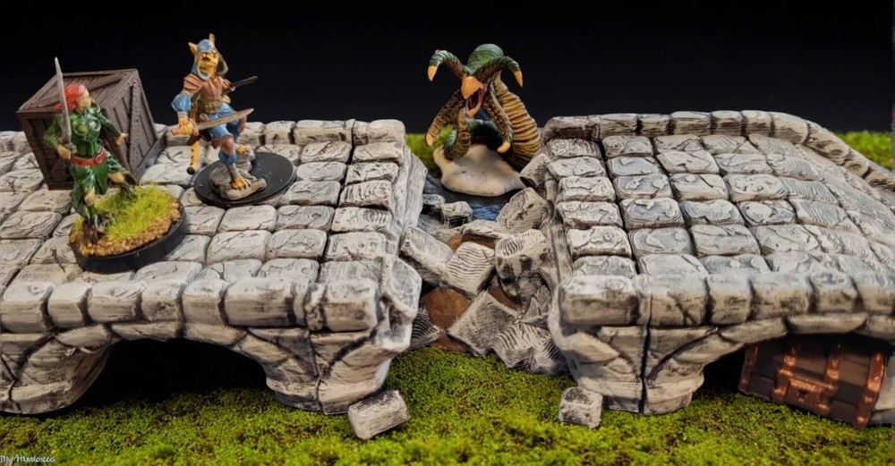 Bridge (THIN) FULLY PAINTED Dungeons & Dragons/Pathfinder Fantasy Scenery