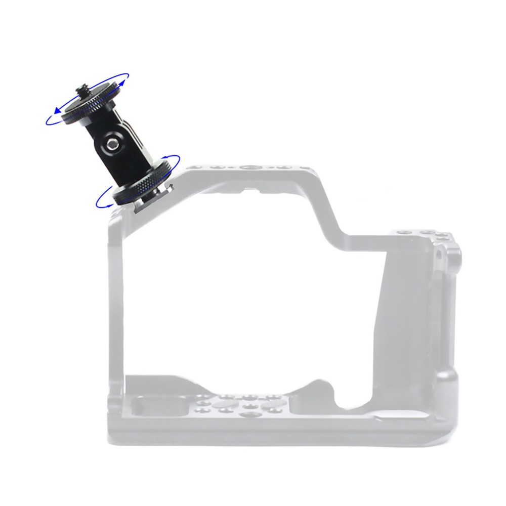 360° Rotatable Cold Shoe 1/4 Screw Base Fixed Adapter Mounting Bracket For GoPro