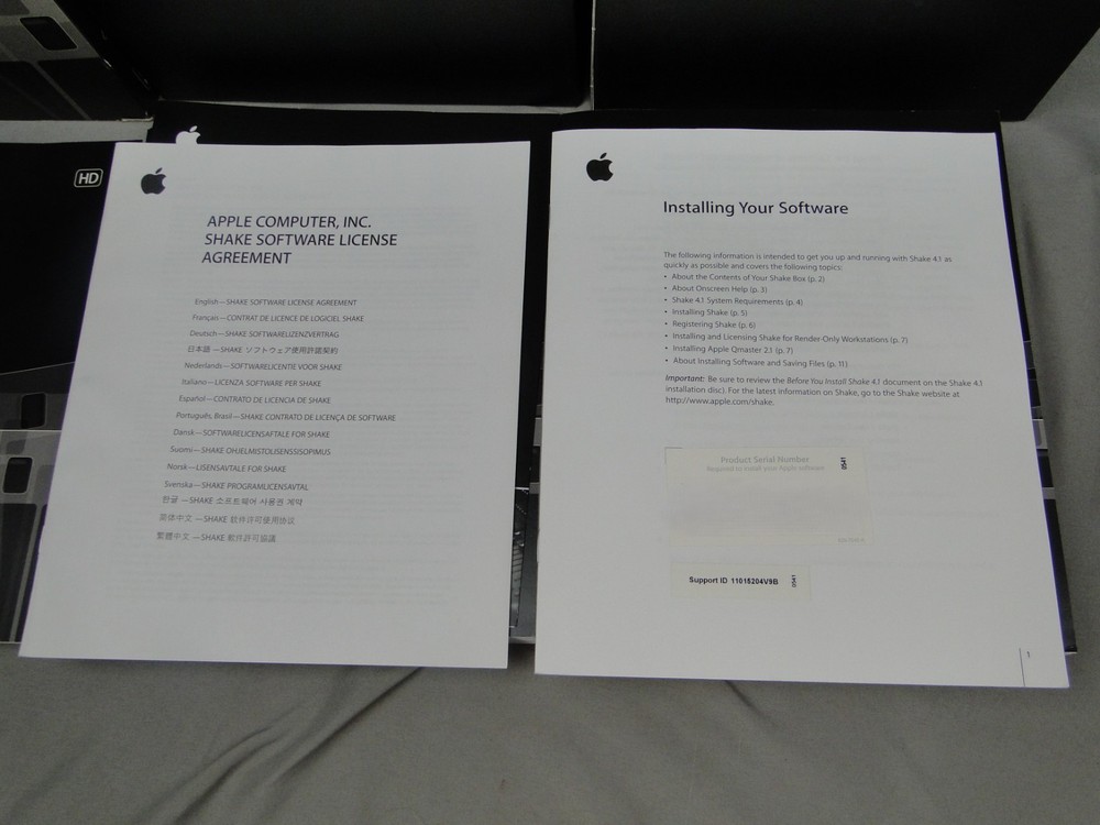 Apple Shake 4 Advanced Digital Compositing with Serial Numbers Big Box