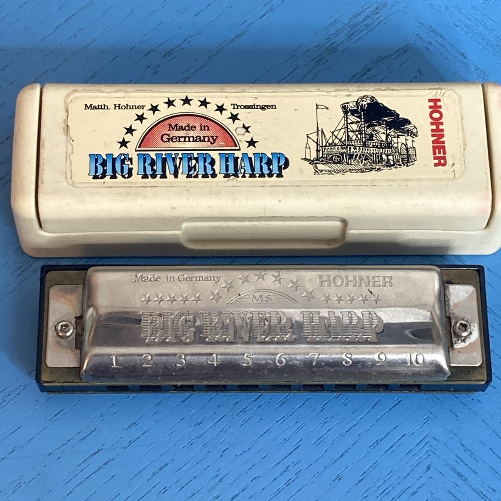 Hohner Big River Harp Harmonica  Key:C White Case