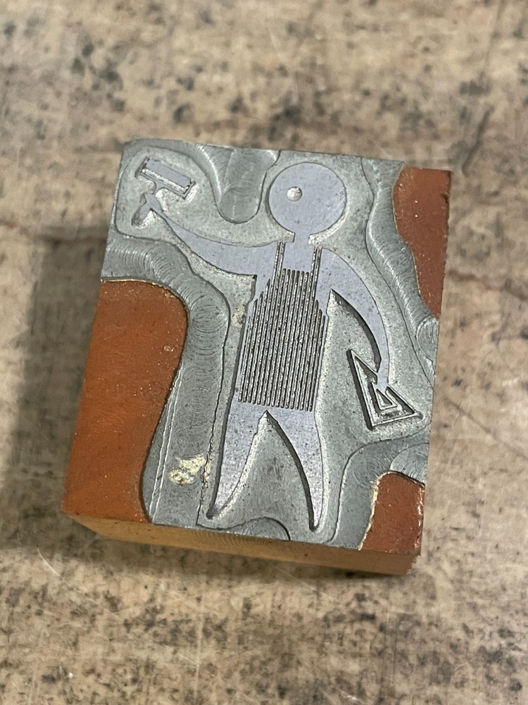 Printing Letterpress Printers Block Abstract House Painter With Tools (1070)