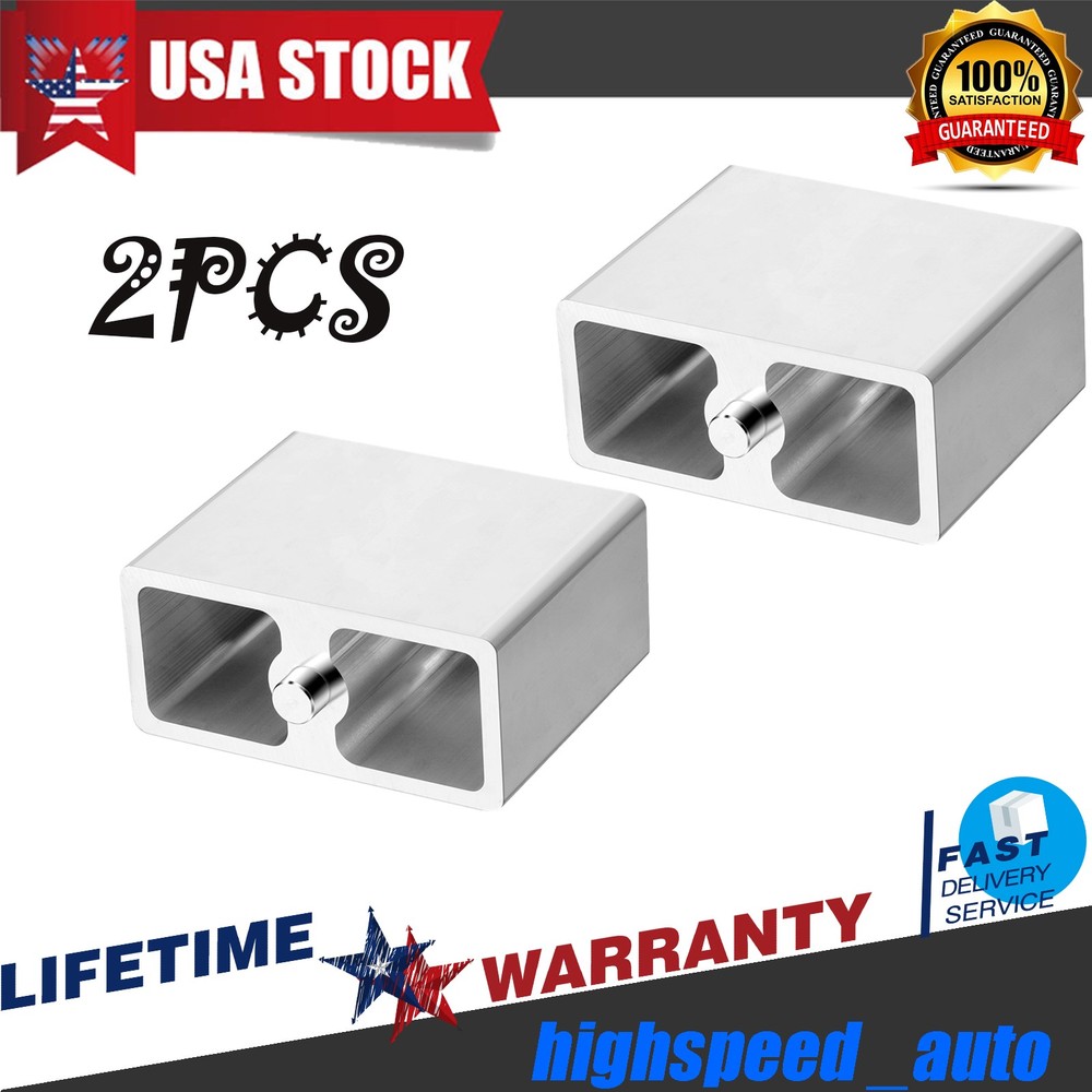 4" Inch Universal Leaf Spring Lowering Block Kit for Ride Height Adjustment 2pc