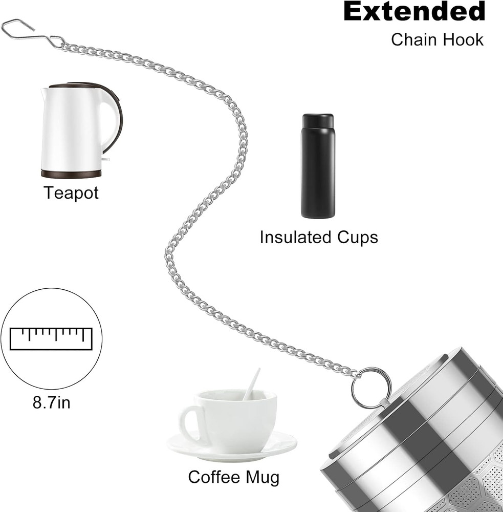 Large Tea Infusers for Loose Tea, Extra Fine Mesh Large Tea Strainer for Spice C
