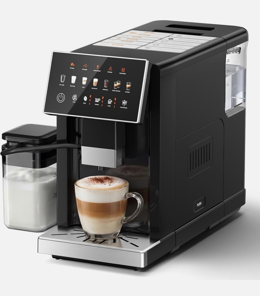 20 Bar Super Automatic Espresso Mac. Fully Automatic Coffee Machine with Grinder