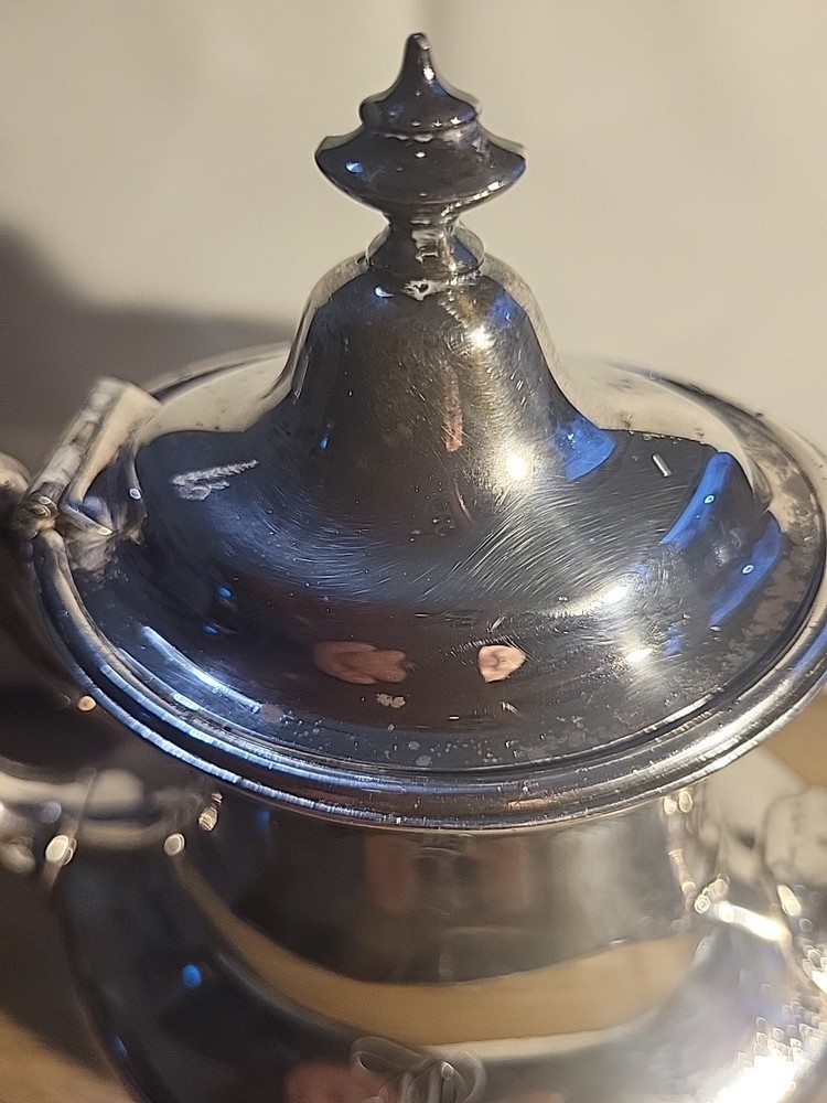 Vintage Poole Teapot Silver Plate #954 9"Tall