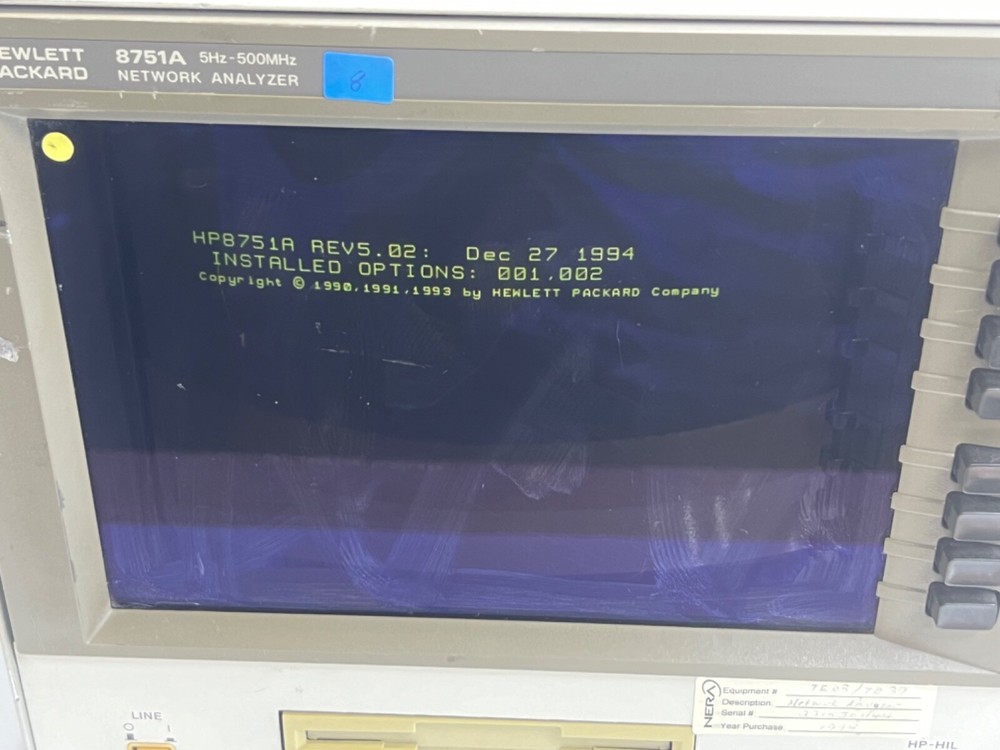 HP 8751A NETWORK ANALYZER 5HZ-500MHZ