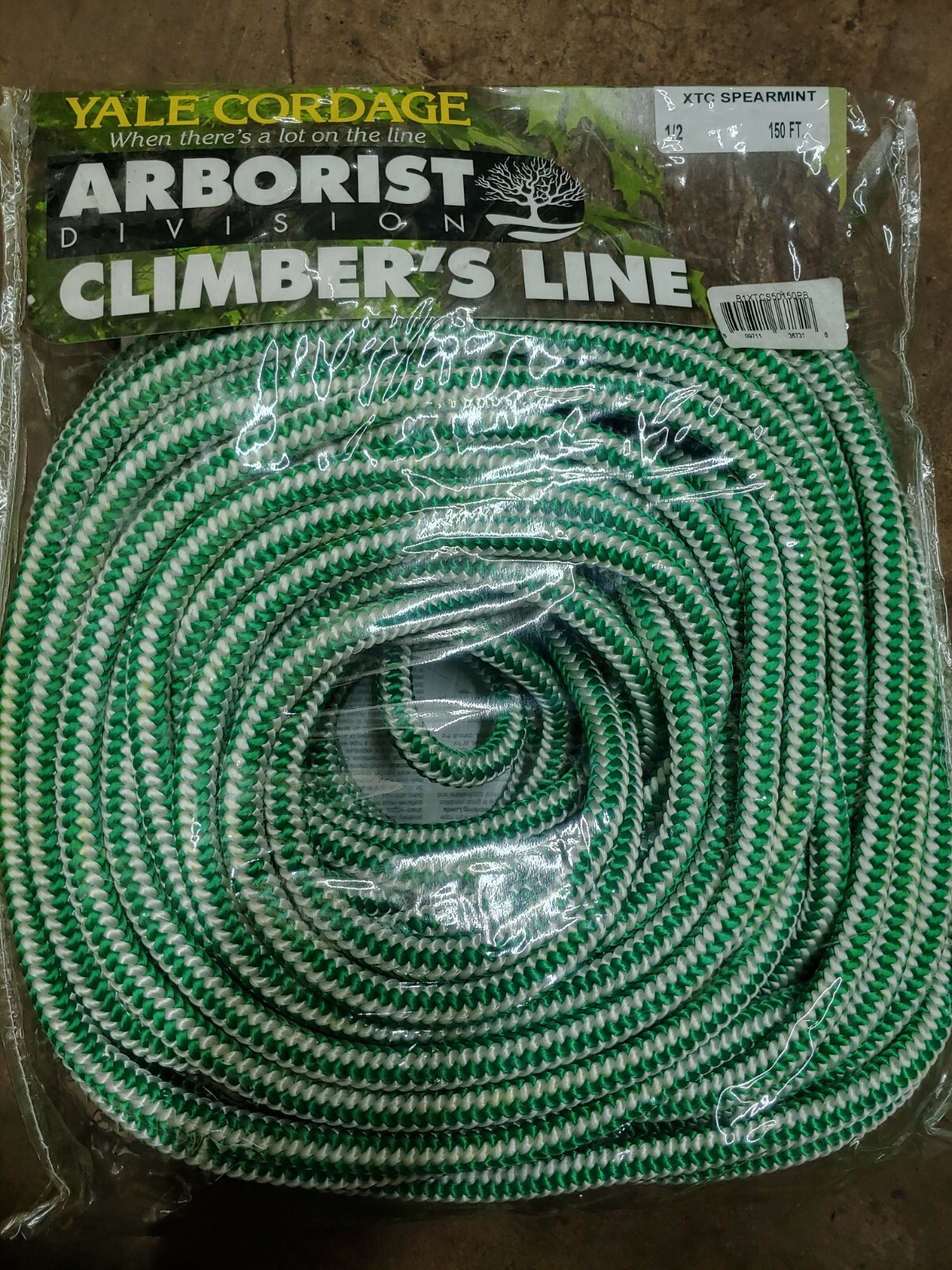 YALE USA Cordage ELITE XTC 16-Strand, 1/2" Climbing Rope 150' Spearmint FREE S&H