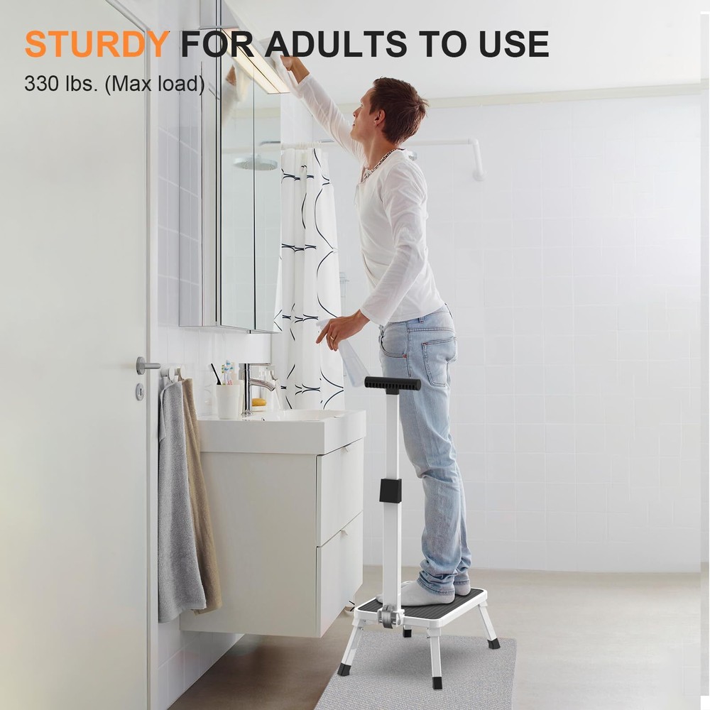 Step Stools for Adults Foldable Step Stool with Handle for Elderly Seniors St...