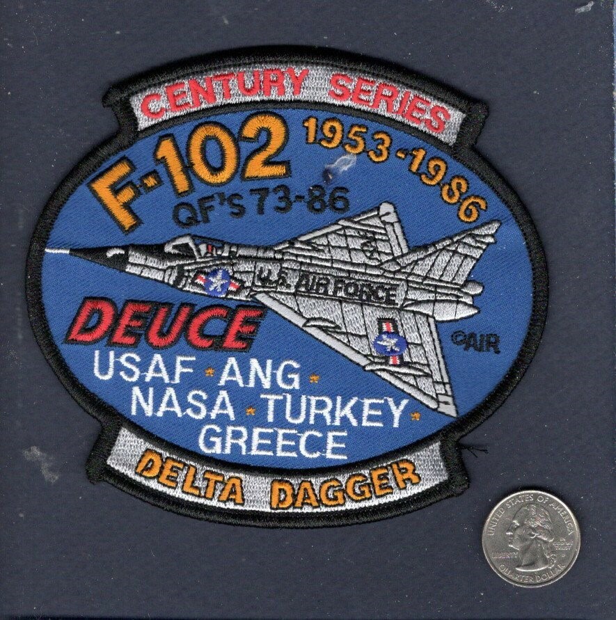 F-102 DELTA DAGGER USAF ANG HAF FIS Convair Fighter Interceptor Squadron Patch