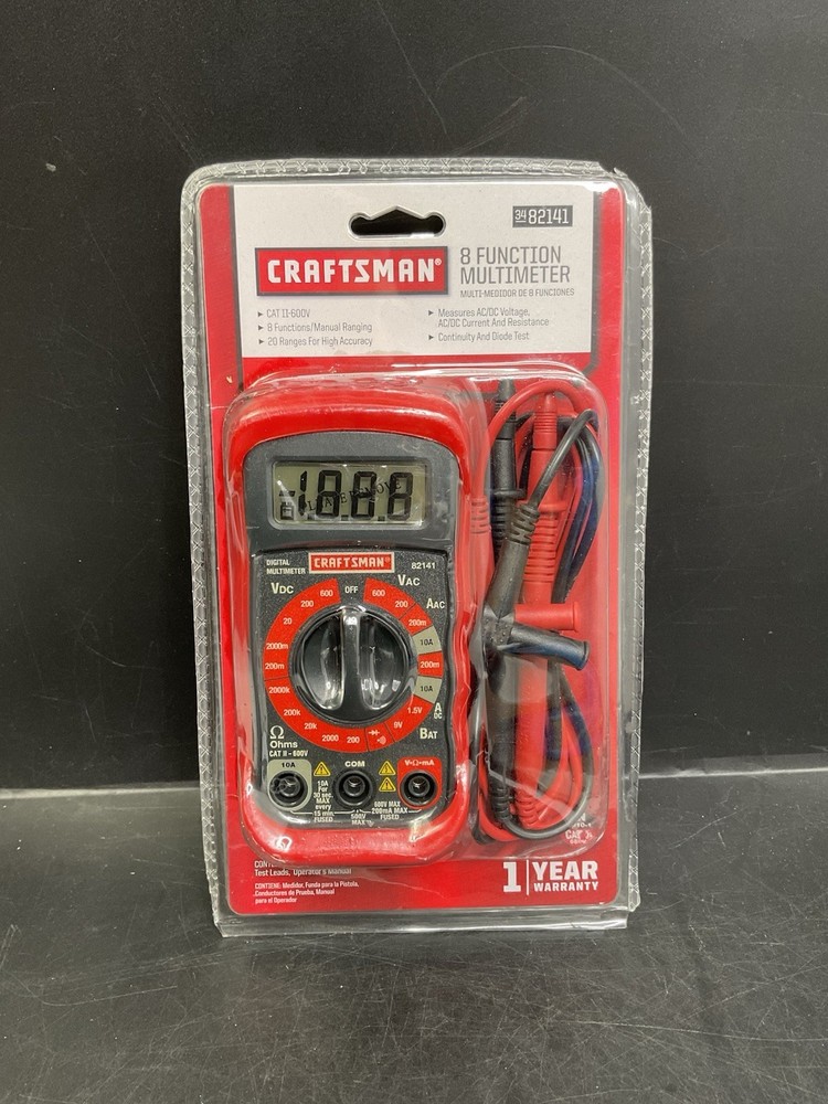 Craftsman 8 Function Digital Multimeter 34-82141 ~ NEW/SEALED
