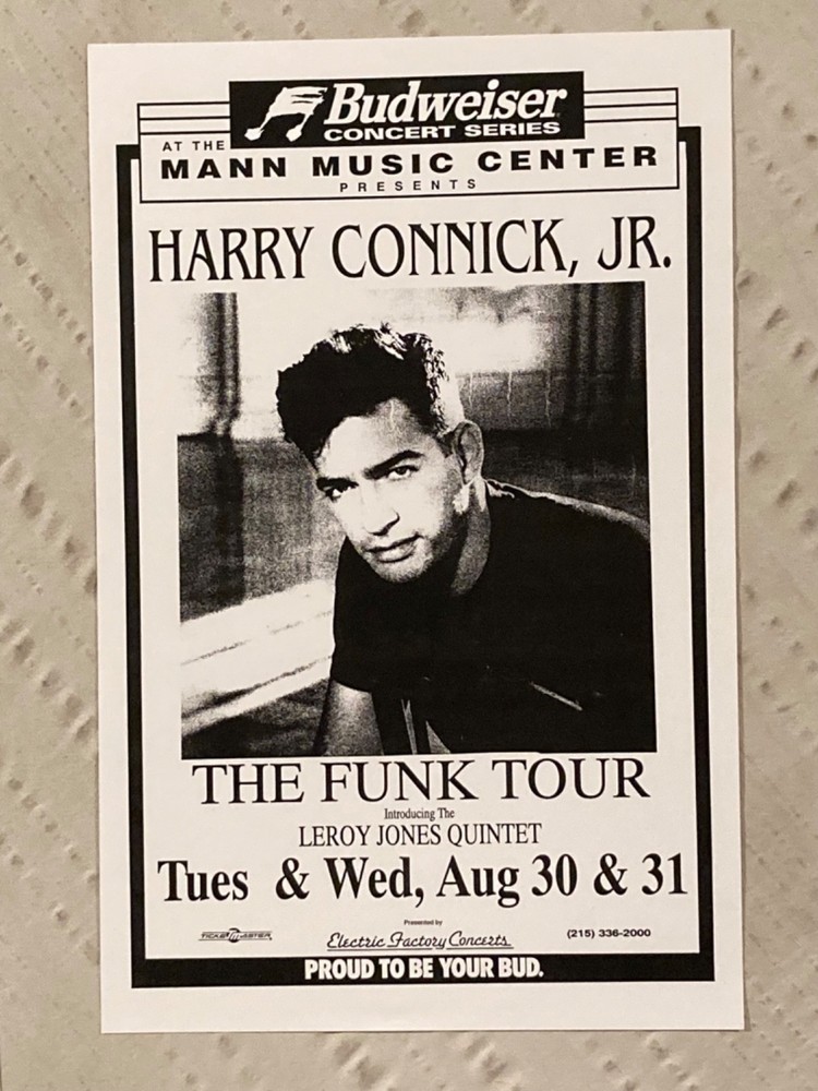 Harry Connick Jr. Tour Poster 1994 The Funk Tour Mann Music Center Philadelphia