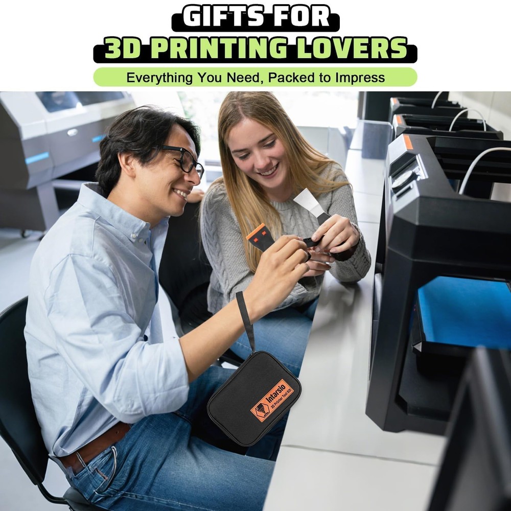 3D Printer Tools Kit, 34pcs Accessories for All FDM/SLA Black