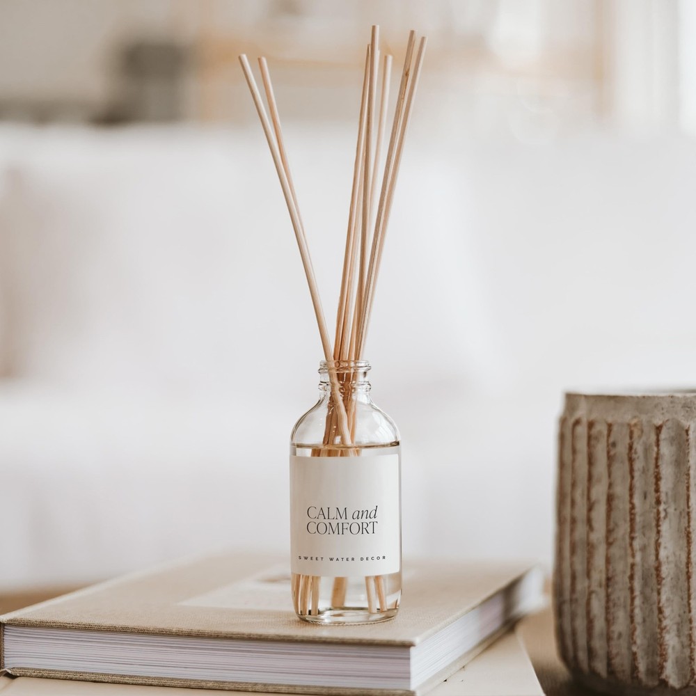 Sweet Water Decor Calm and Comfort Reed Diffuser Set | Lavender, Patchouli, E...