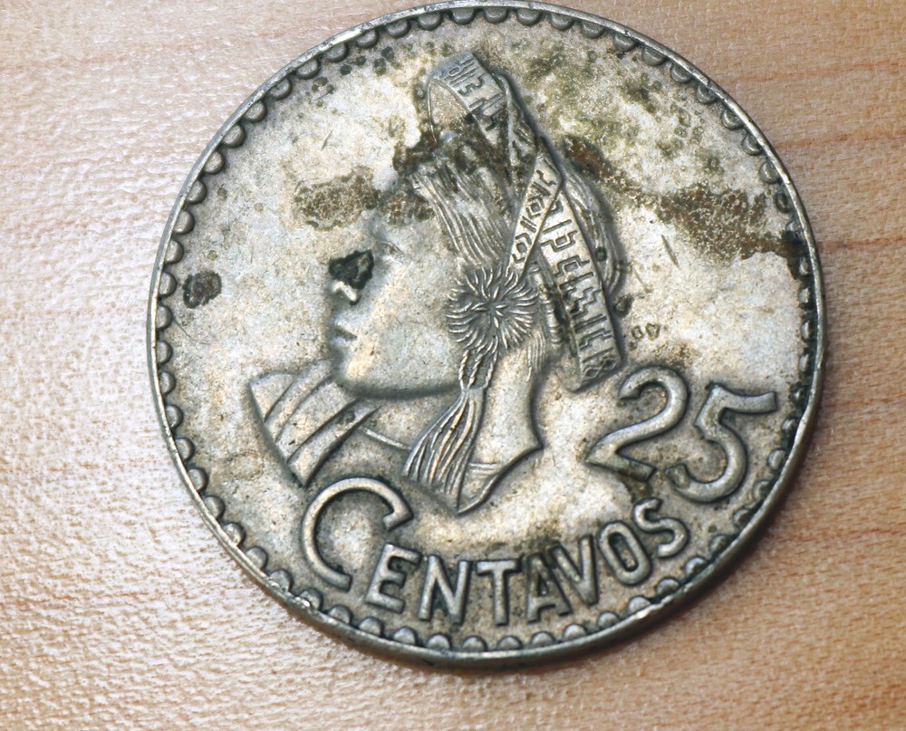 1970 Guatemala 25 Centavos
