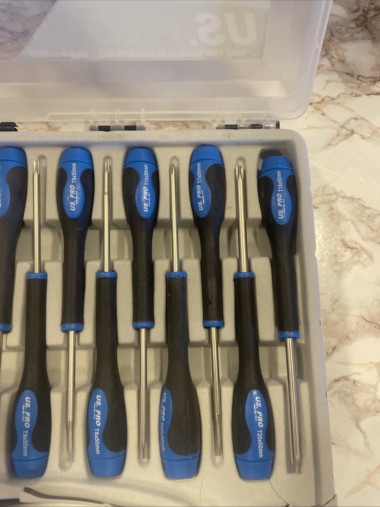 US PRO 15pc Precision Screwdrivers Set Torx Philips & Flat 1609