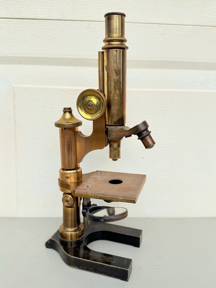 Antique E. Leitz Wetzlar Brass Microscope No. 54934