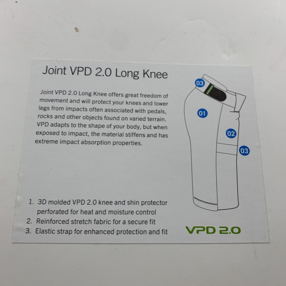 POC Black Joint VPD 2.0 Lightweight Protective Bi-Cycle Long Knee Guards Medium