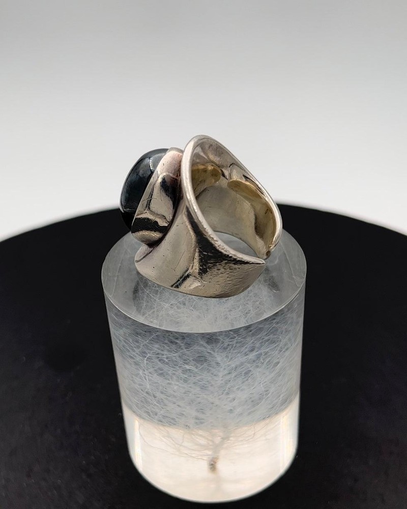 Bent Knudsen Sterling Silver Ring No 4 with Hematite