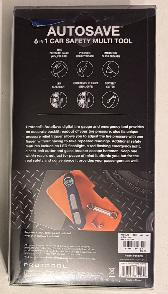 Autosave 6-in-1 Car Safety Multi Tool