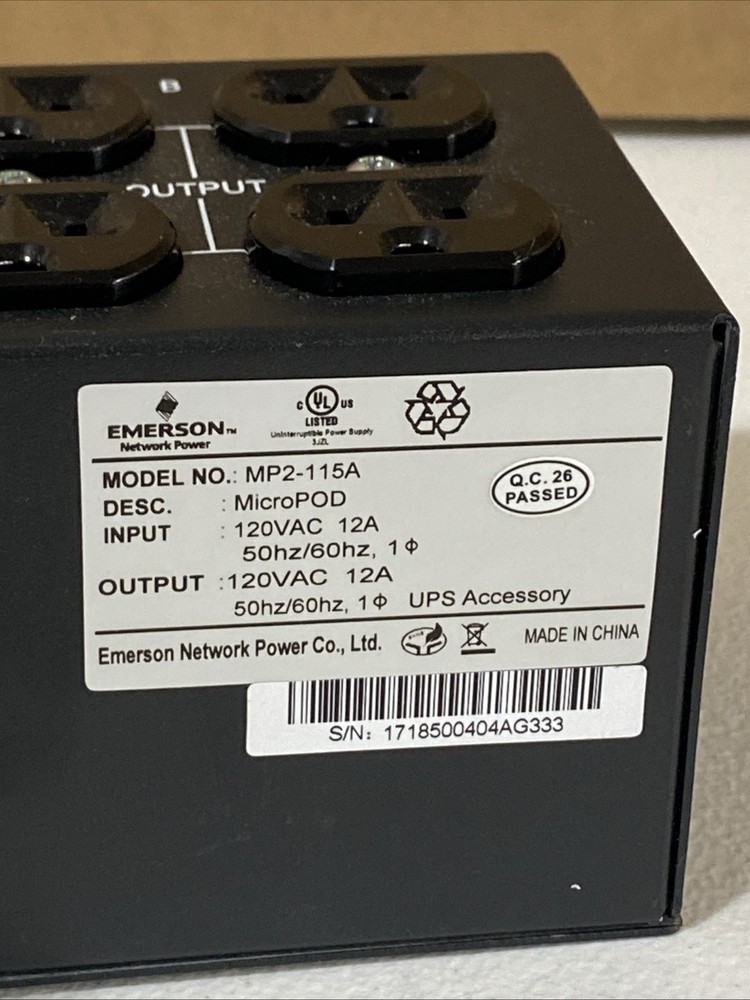Emerson Liebert Micropod AC Power System MP2-115A